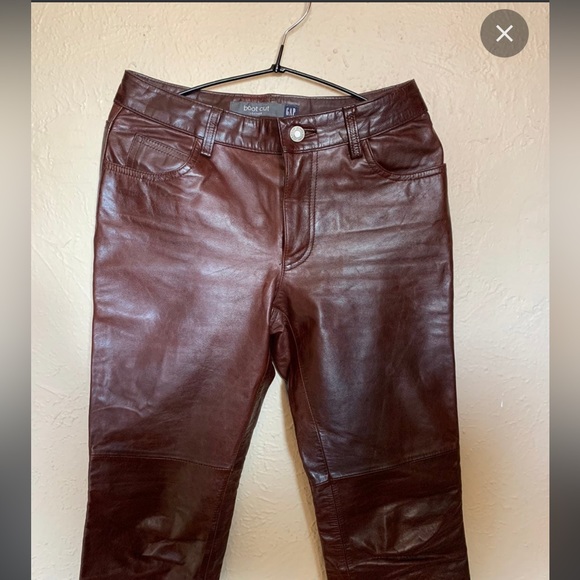 GAP Pants - Gap Leather Genuine Leather Pants Size 10